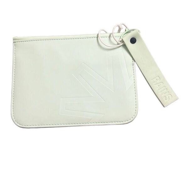 Rains Little Mint Green Bag Travel Organizer ID Case Waterproof 1" Key Ring NWT - Picture 1 of 12